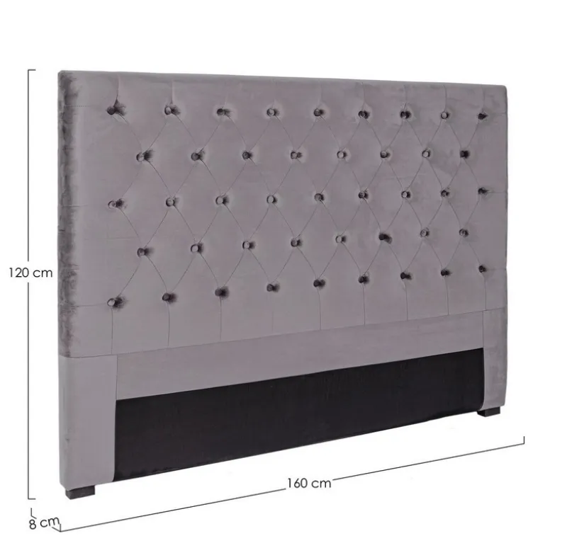 Bizzotto TESTIERA LETTO IN LEGNO GRIGIO SCURO 160 - CASPAR