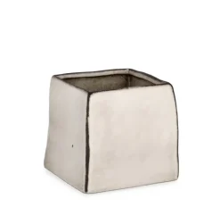 Sale Bizzotto VASO NIKOS QUADRATO BASSO BIANCO H14