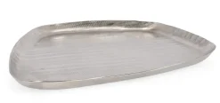 Outlet Bizzotto VASSOIO DECORATIVO CHISEL ARGENTO 38X34