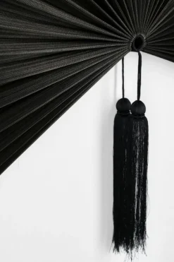 Outlet Bizzotto VENTAGLIO DECORATIVO NANKA NERO 60X123